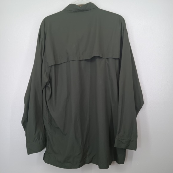 Wolverine XL Men's Long Sleeve Button-Down Shirt‎ Army Green Patch - Picture 2 of 7
